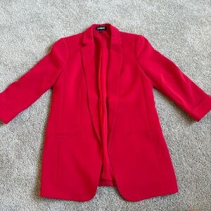 Express Women's Bright Red Longline Blazer
